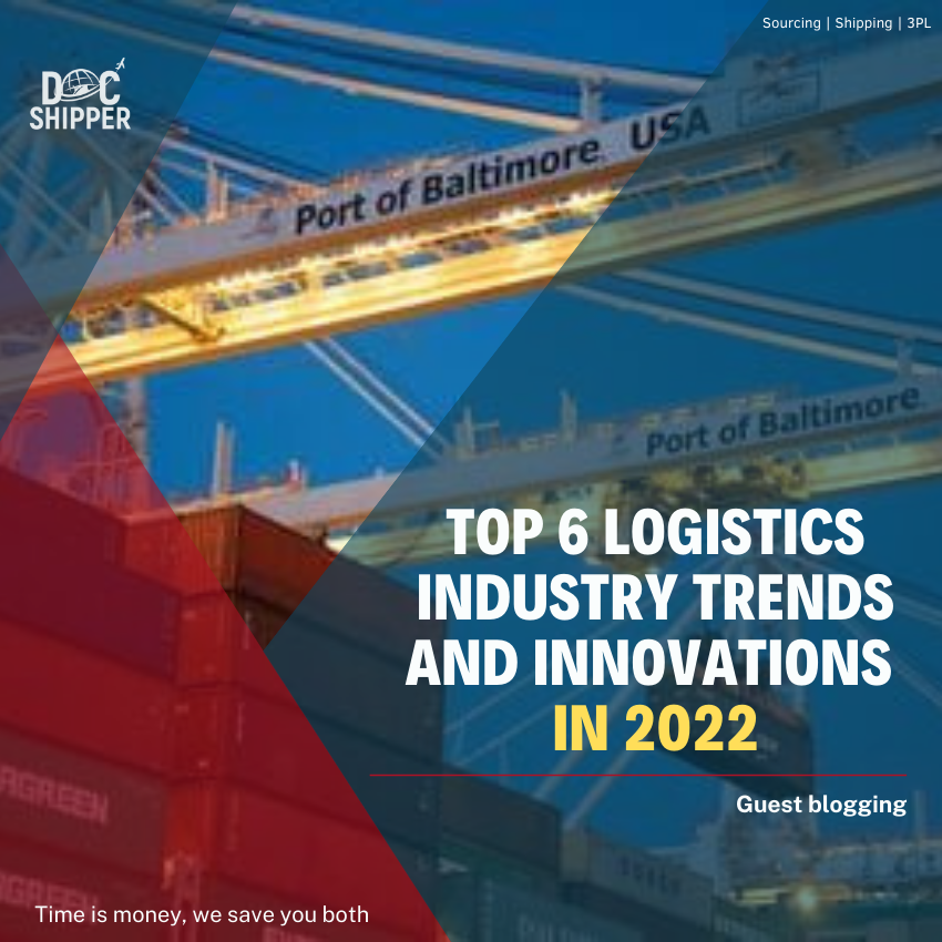 TOP 6 LOGISTICS INDUSTRY TRENDS AND INNOVATIONS IN 2022