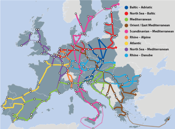 Réseau européens ferroviaire